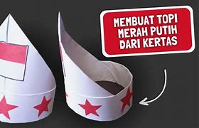 Topi Merah Putih Dari Kertas Asturo